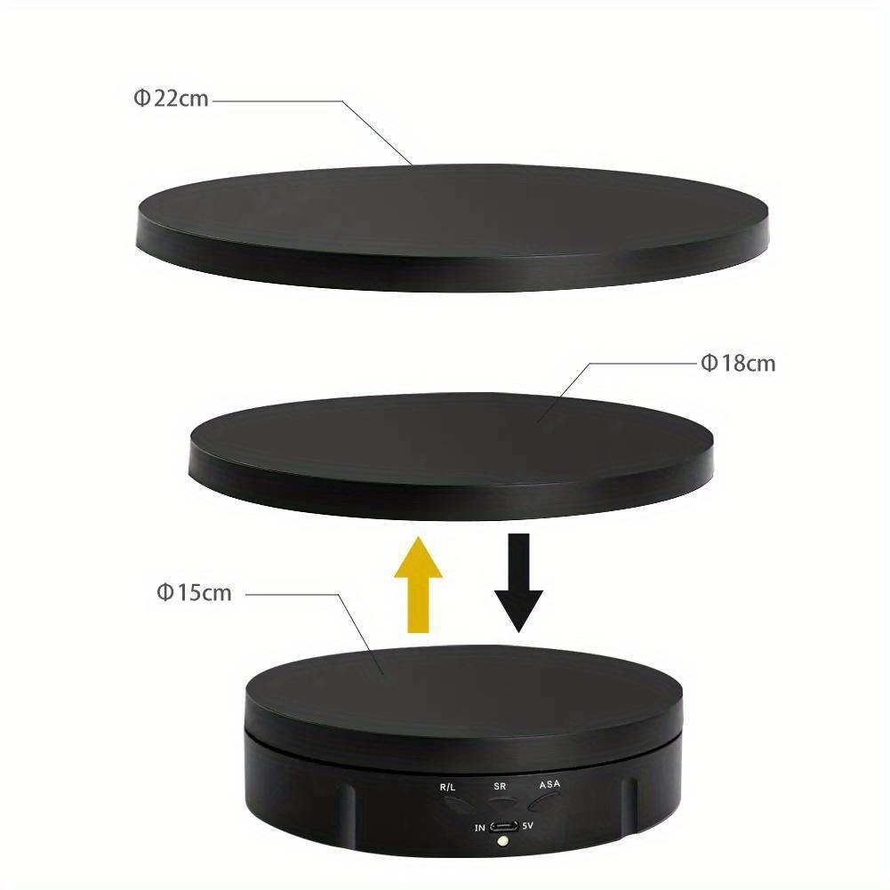 Video shooting props Jewelry shoes 3-speed electric rotary visualizer 360° turntable adjustment USB charging display stand чёрный
Video shooting props Jewelry shoes 3-speed electric rotary visualizer 360° turntable adjustment USB charging display stand чёрный