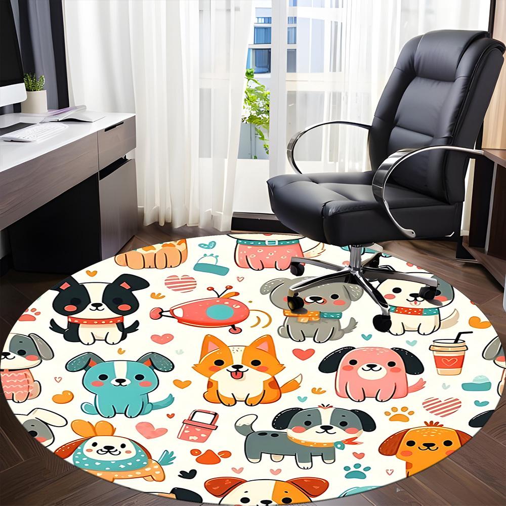 1pc Dogs Cute Chair Carpet for Office Non Slip, Machine Washable Rug for Office, Room Holiday Decor for Christmas, Birthday Polyester 80cm
1pc Dogs Cute Chair Carpet for Office Non Slip, Machine Washable Rug for Office, Room Holiday Decor for Christmas, Birthday Polyester 80cm