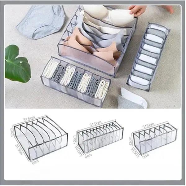 Bra Socks Storage Organizer Box Closet Organizer Underwear Organizer for Wardrobe Clothes Organizers Cabinets Drawer Organizers сірий колір
Bra Socks Storage Organizer Box Closet Organizer Underwear Organizer for Wardrobe Clothes Organizers Cabinets Drawer Organizers сірий колір