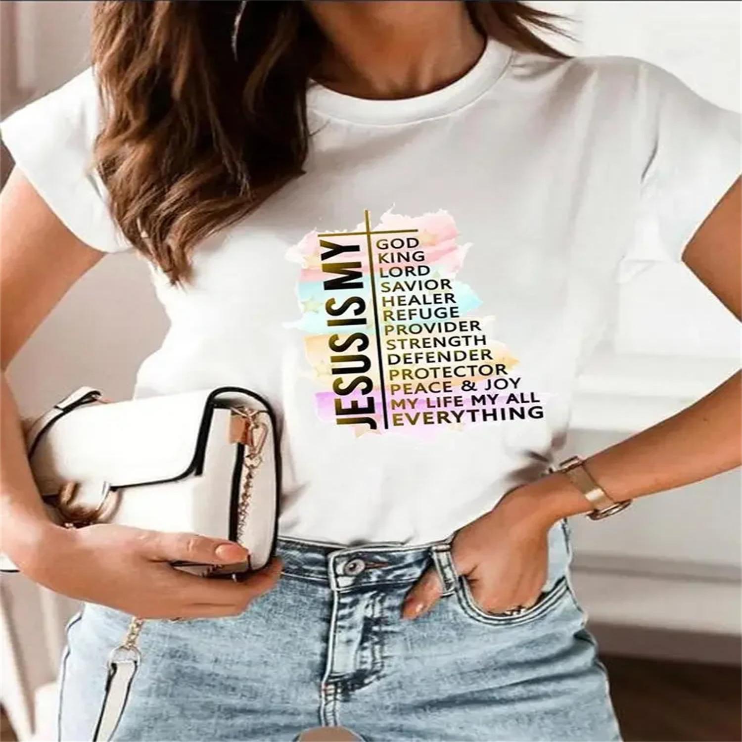 Short Sleeve Lady Casual Graphic T-shirts Tee Women Watercolor Faith Trend Love Clothes Print Female Shirt Fashion Clothing XXXXXL білий
Short Sleeve Lady Casual Graphic T-shirts Tee Women Watercolor Faith Trend Love Clothes Print Female Shirt Fashion Clothing XXXXXL білий