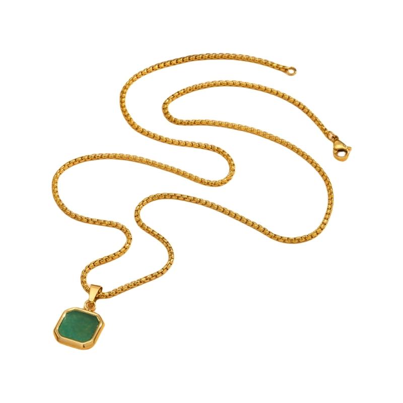 Unisex Women Men Square Pendant Necklace Geometric Gemstones Titaniums Steel Adjustable Choker Jewelry for Everyday Wear
Unisex Women Men Square Pendant Necklace Geometric Gemstones Titaniums Steel Adjustable Choker Jewelry for Everyday Wear