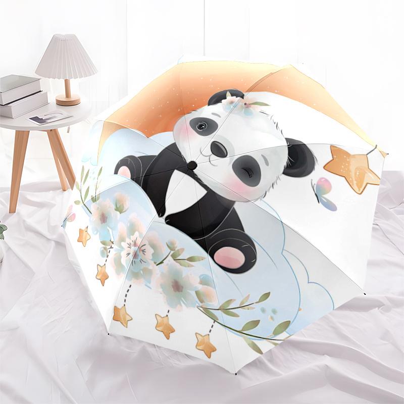 1pc Moon Panda Pattern Automatic 3-Fold Umbrella, 8 Iron Frames, High-Value Folding Umbrella, Suitable for Office, Travel and Outdoor Adventure.H075
1pc Moon Panda Pattern Automatic 3-Fold Umbrella, 8 Iron Frames, High-Value Folding Umbrella, Suitable for Office, Travel and Outdoor Adventure.H075