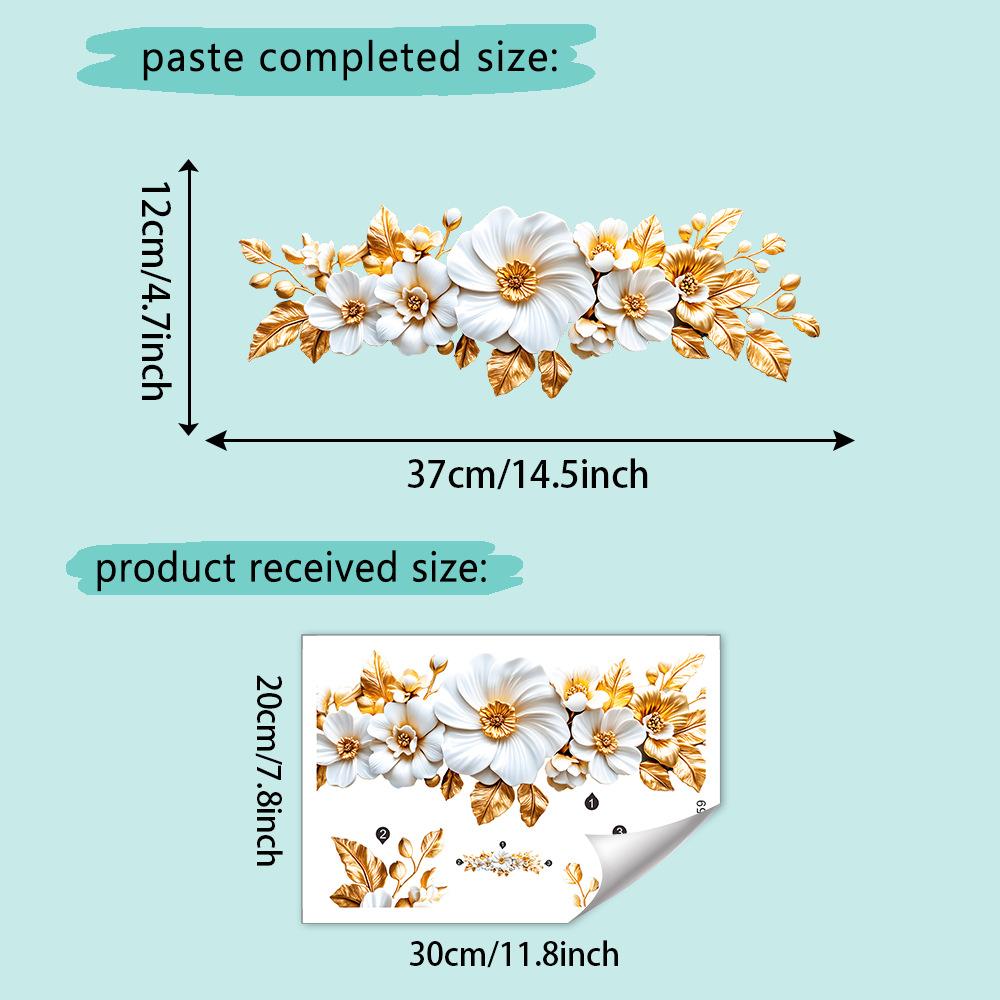 Creative Golden Flower Stickers Toilet Stickers Bathroom Door Wall Wallpaper Self Adhesive Decorative Washroom Vinyl Decals 20x30cm
Creative Golden Flower Stickers Toilet Stickers Bathroom Door Wall Wallpaper Self Adhesive Decorative Washroom Vinyl Decals 20x30cm