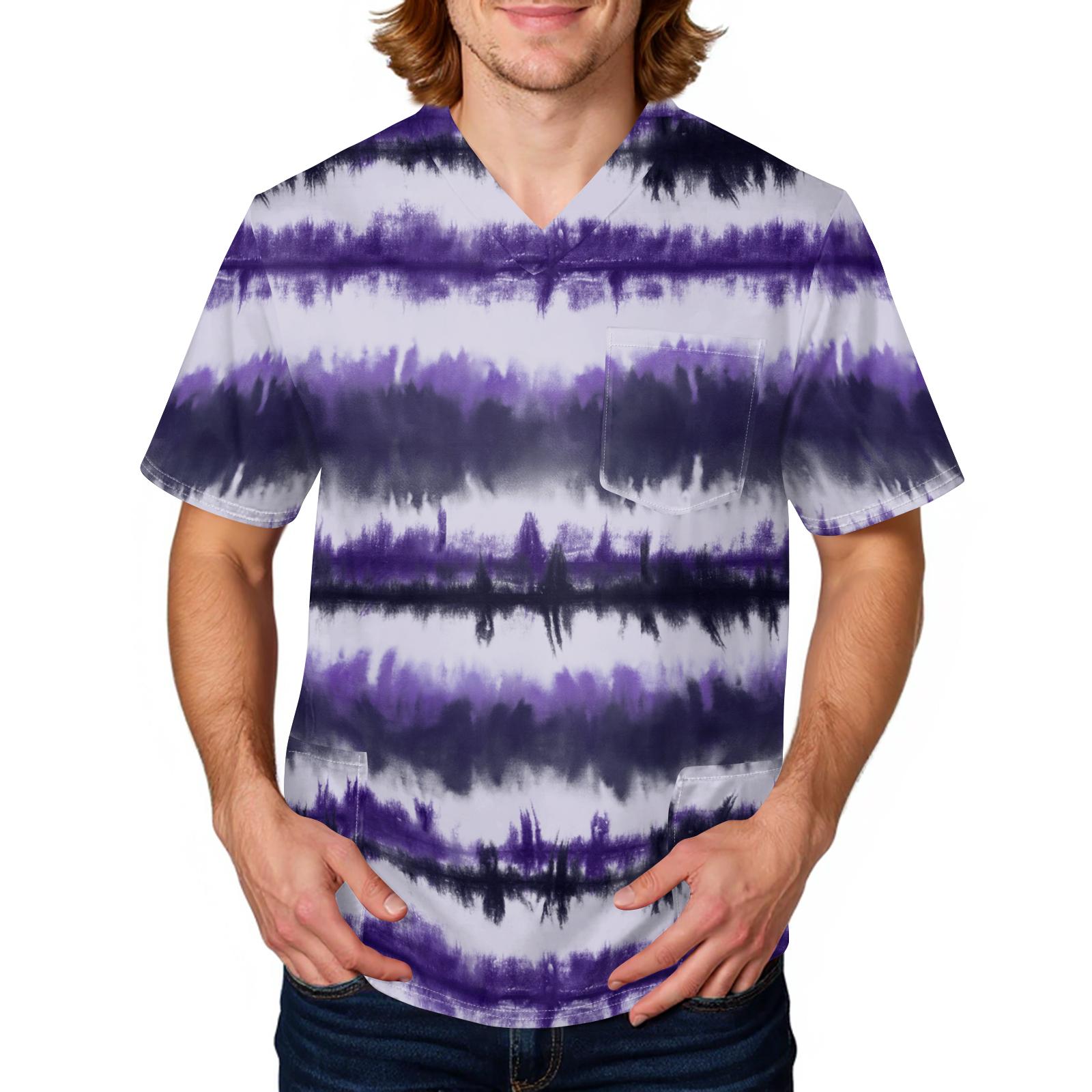 Unisex V Neck Short Sleeve Printed Scrub Top with Pocket and Tie Dye Pattern for Uniform XXXL фиолетовый
Unisex V Neck Short Sleeve Printed Scrub Top with Pocket and Tie Dye Pattern for Uniform XXXL фиолетовый