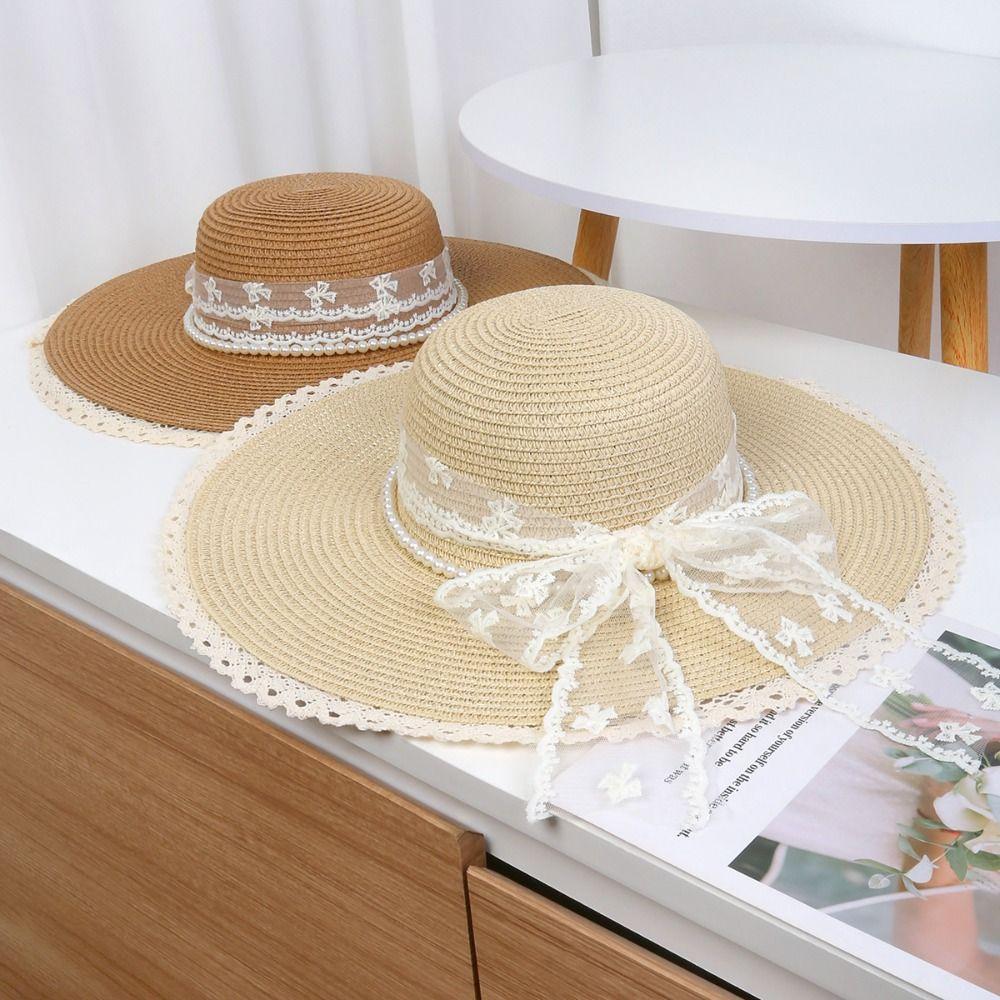 Breathable Wide Brim Straw Hat Pearl Chain Lace Tied Sun Hat UV Protection Cap Holiday бежевий
Breathable Wide Brim Straw Hat Pearl Chain Lace Tied Sun Hat UV Protection Cap Holiday бежевий