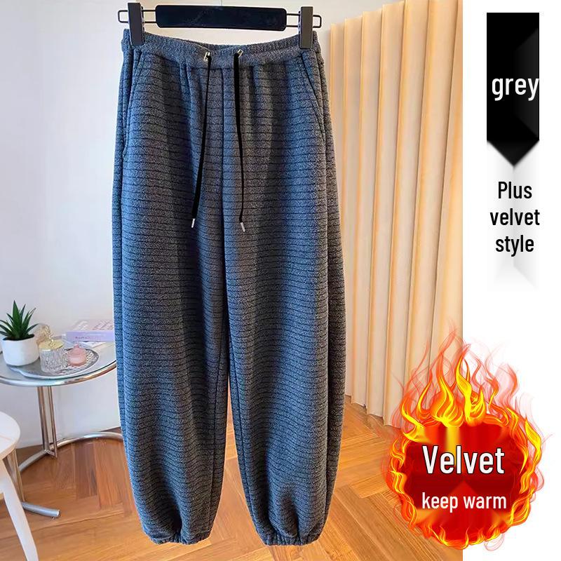 Winter 2025 Striped Maternity Sweatpants with Velvet, Loose Fit, Cuffed, Cropped Carrot Style L
Winter 2025 Striped Maternity Sweatpants with Velvet, Loose Fit, Cuffed, Cropped Carrot Style L
