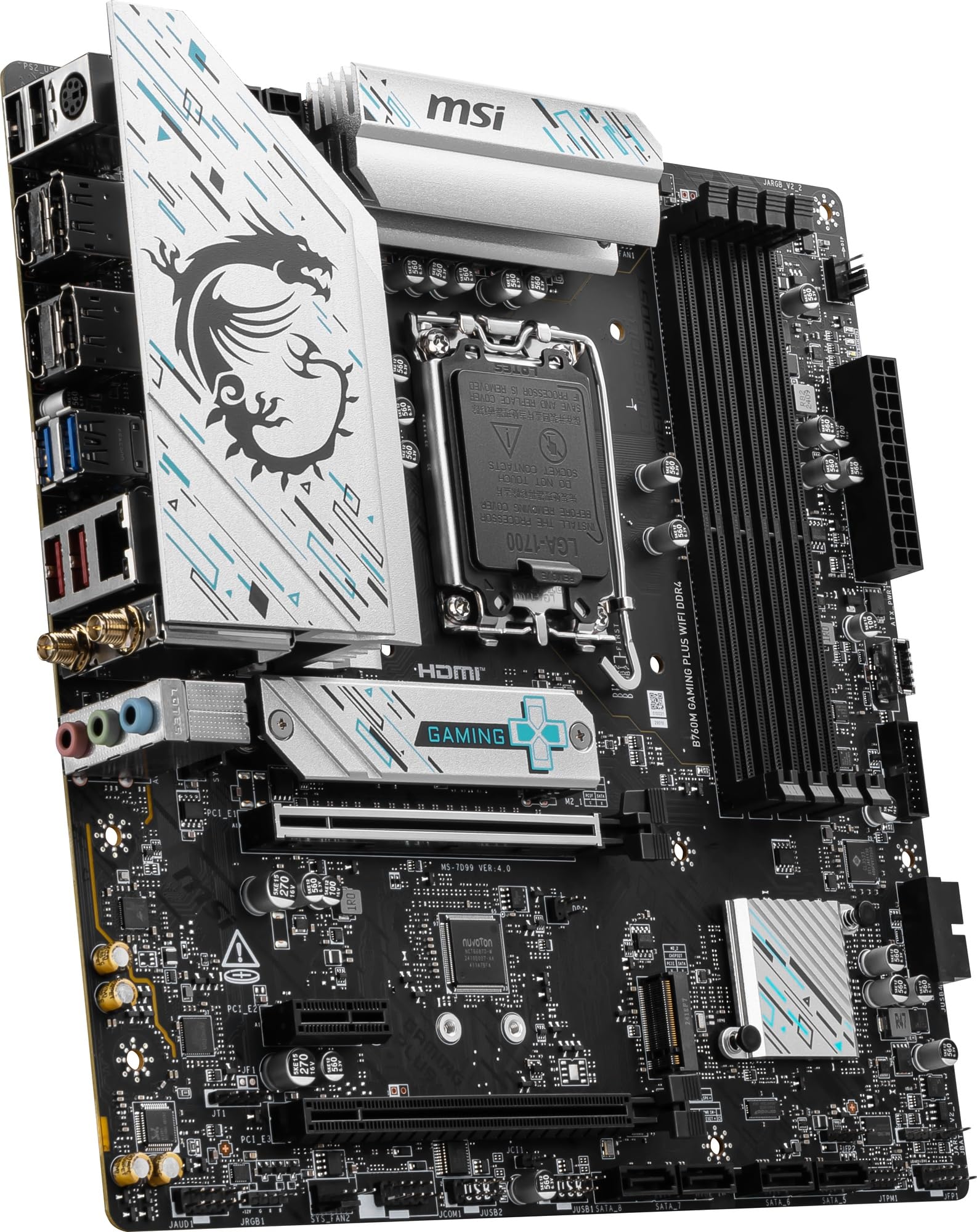 MSI B760M GAMING PLUS WIFI DDR4 Процесор Intel Generation Core Сумісна материнська плата MB6564 14th/13th/12th Micro-ATX
MSI B760M GAMING PLUS WIFI DDR4 Процесор Intel Generation Core Сумісна материнська плата MB6564 14th/13th/12th Micro-ATX