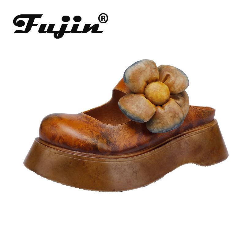 Fujin/Лидер продаж 5 см, модные летние женские тапочки на танкетке, обувь на плоской подошве, новые модные женские сандалии из натуральной кожи с аппликацией
Fujin/Лидер продаж 5 см, модные летние женские тапочки на танкетке, обувь на плоской подошве, новые модные женские сандалии из натуральной кожи с аппликацией
