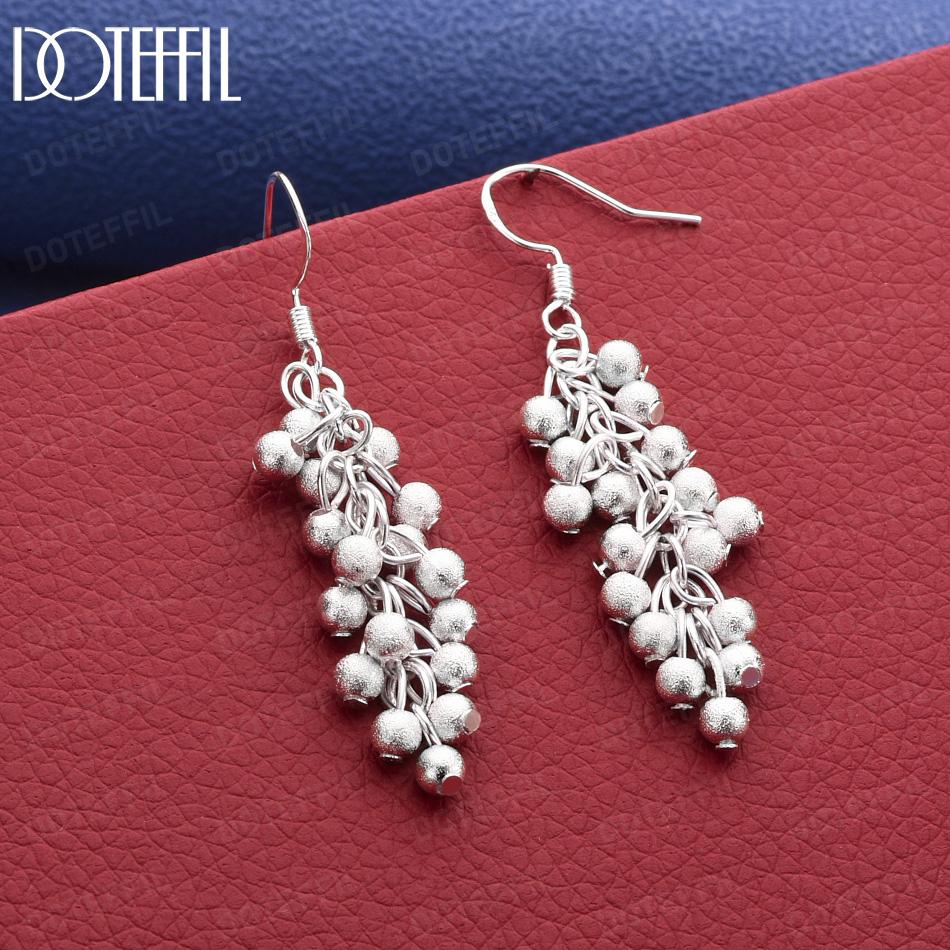 925 Sterling Silver Frosted Grape Bead Pierced Earrings Fashion Jewelry
925 Sterling Silver Frosted Grape Bead Pierced Earrings Fashion Jewelry