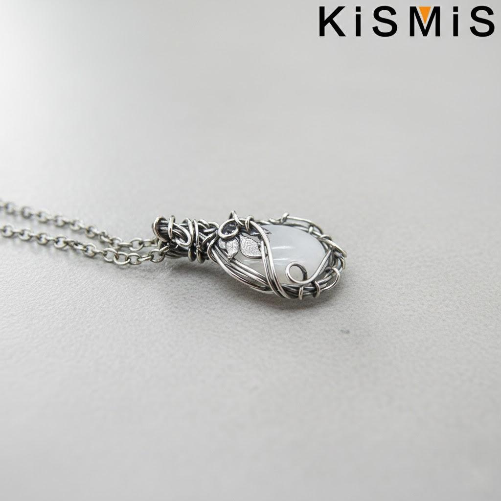 Vintage Moonstone Pendant Necklace Unisex Fashion Jewelry Trendy Winding Design Exquisite Gift for Him and Her срібний
Vintage Moonstone Pendant Necklace Unisex Fashion Jewelry Trendy Winding Design Exquisite Gift for Him and Her срібний