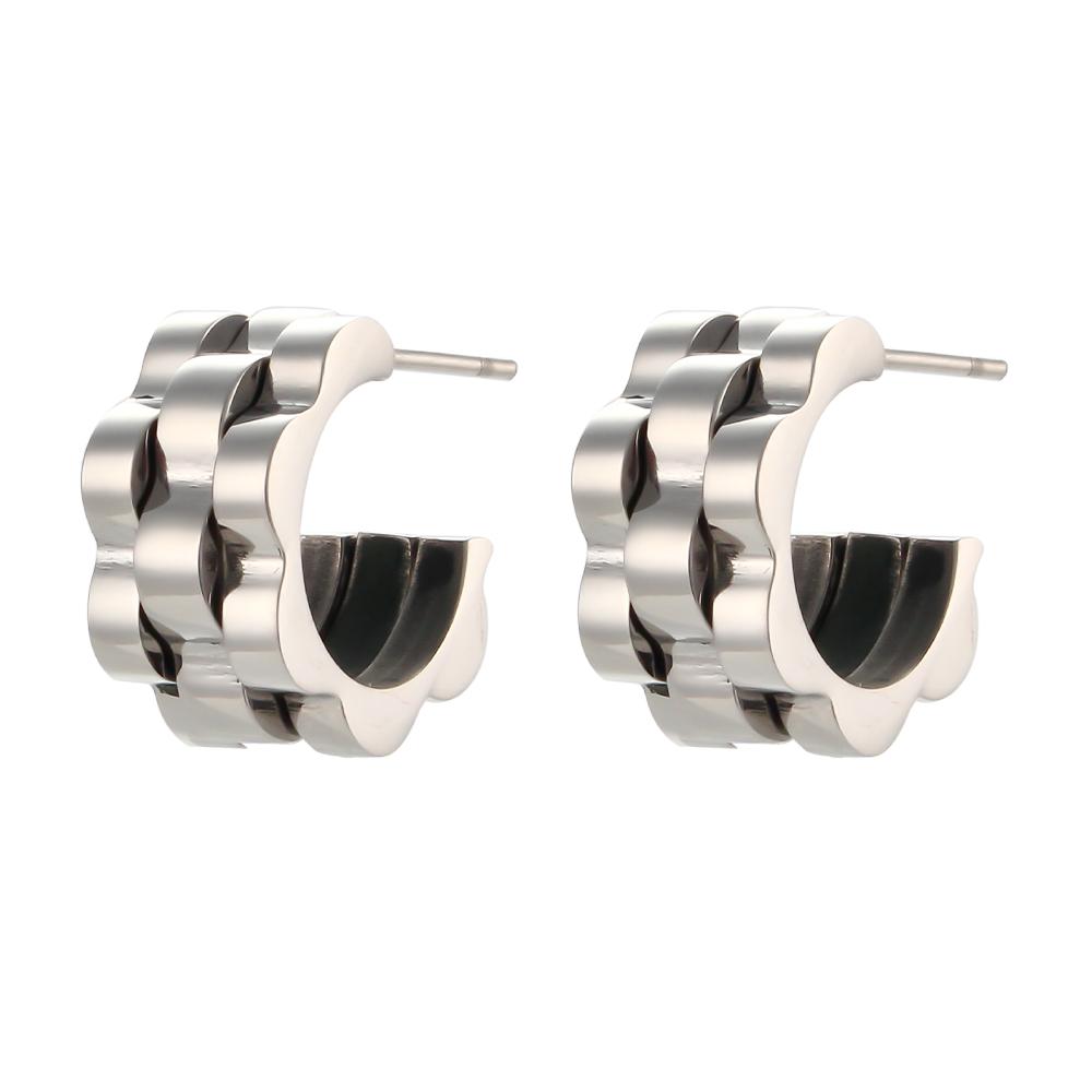 Punk Stainless Steel Strap Textured CC Earrings Cool Gold and Silver Mixed Color 18K Gold Plated Waterproof Earrings for Women серебряный
Punk Stainless Steel Strap Textured CC Earrings Cool Gold and Silver Mixed Color 18K Gold Plated Waterproof Earrings for Women серебряный