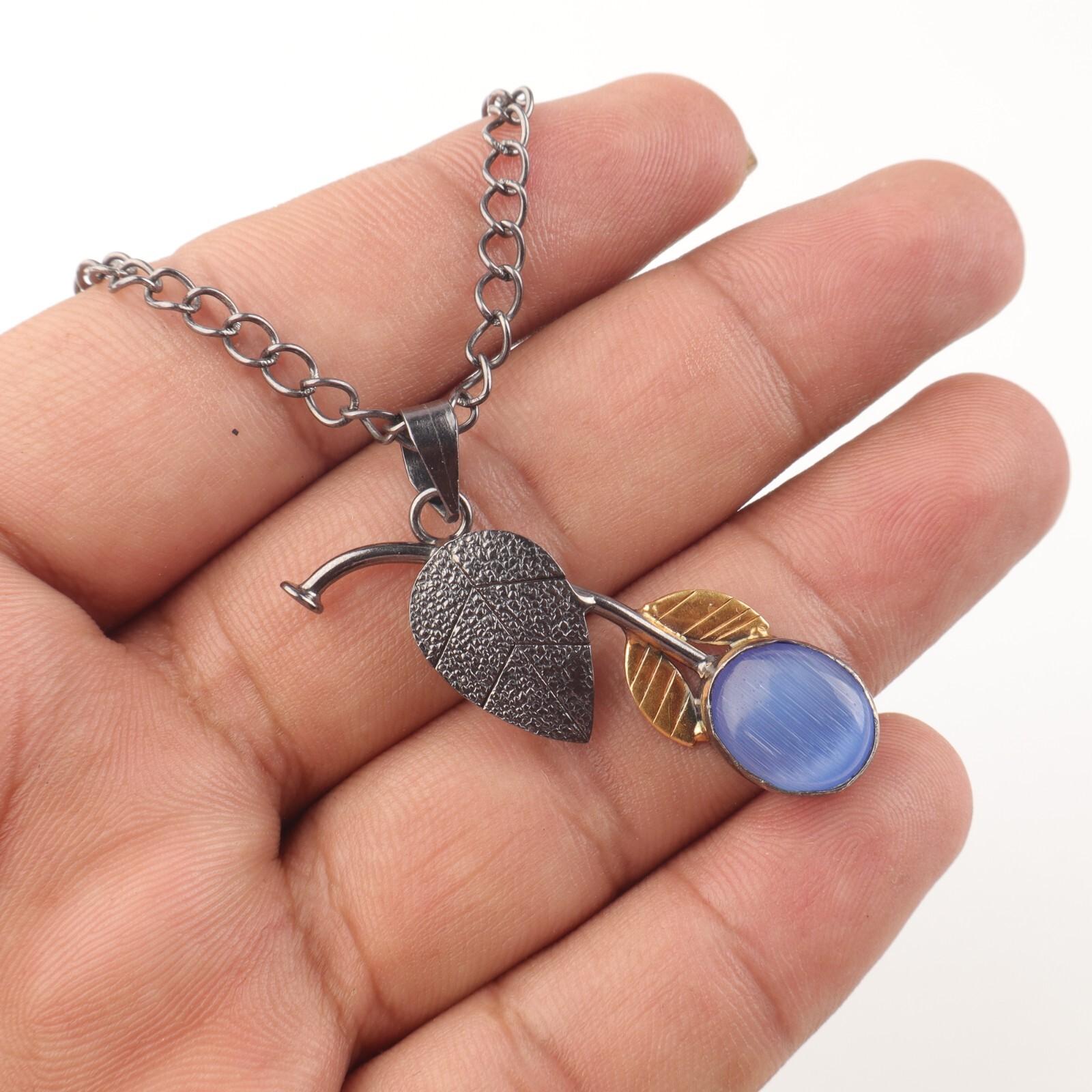Hnadmade Dark Blue Cat s Eye Gemstone 925 Sterling Silver Jewelry Pendant Gift PP-55-42
Hnadmade Dark Blue Cat s Eye Gemstone 925 Sterling Silver Jewelry Pendant Gift PP-55-42