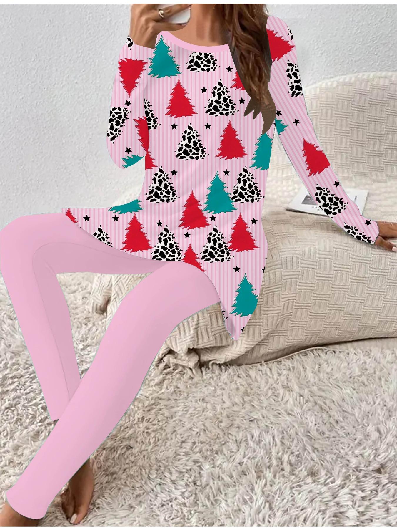 Євро-американська мода 3D Різдвяний принт Жіночий Чотирисезонний Комплект з двох предметів: Футболка з довгим рукавом + Довгі штани. Ідеальний подарунок на Новий рік та Різдво 8XL рожевий
Євро-американська мода 3D Різдвяний принт Жіночий Чотирисезонний Комплект з двох предметів: Футболка з довгим рукавом + Довгі штани. Ідеальний подарунок на Новий рік та Різдво 8XL рожевий