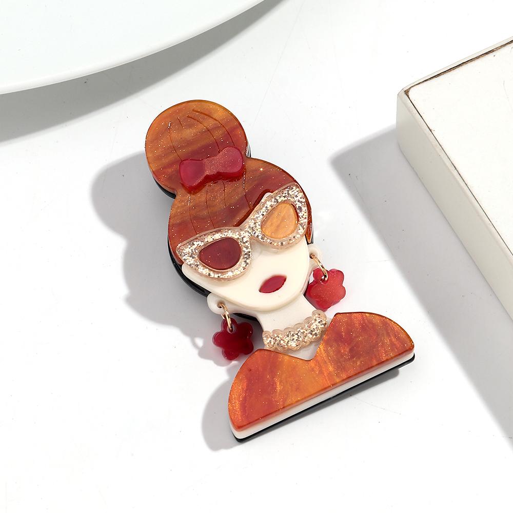 New Acrylic Glasses Girl Figure Brooches for Women Colorful Resin Cute Cartoon Badge Lapel Pins Clothing Bag Accessories Gift
New Acrylic Glasses Girl Figure Brooches for Women Colorful Resin Cute Cartoon Badge Lapel Pins Clothing Bag Accessories Gift