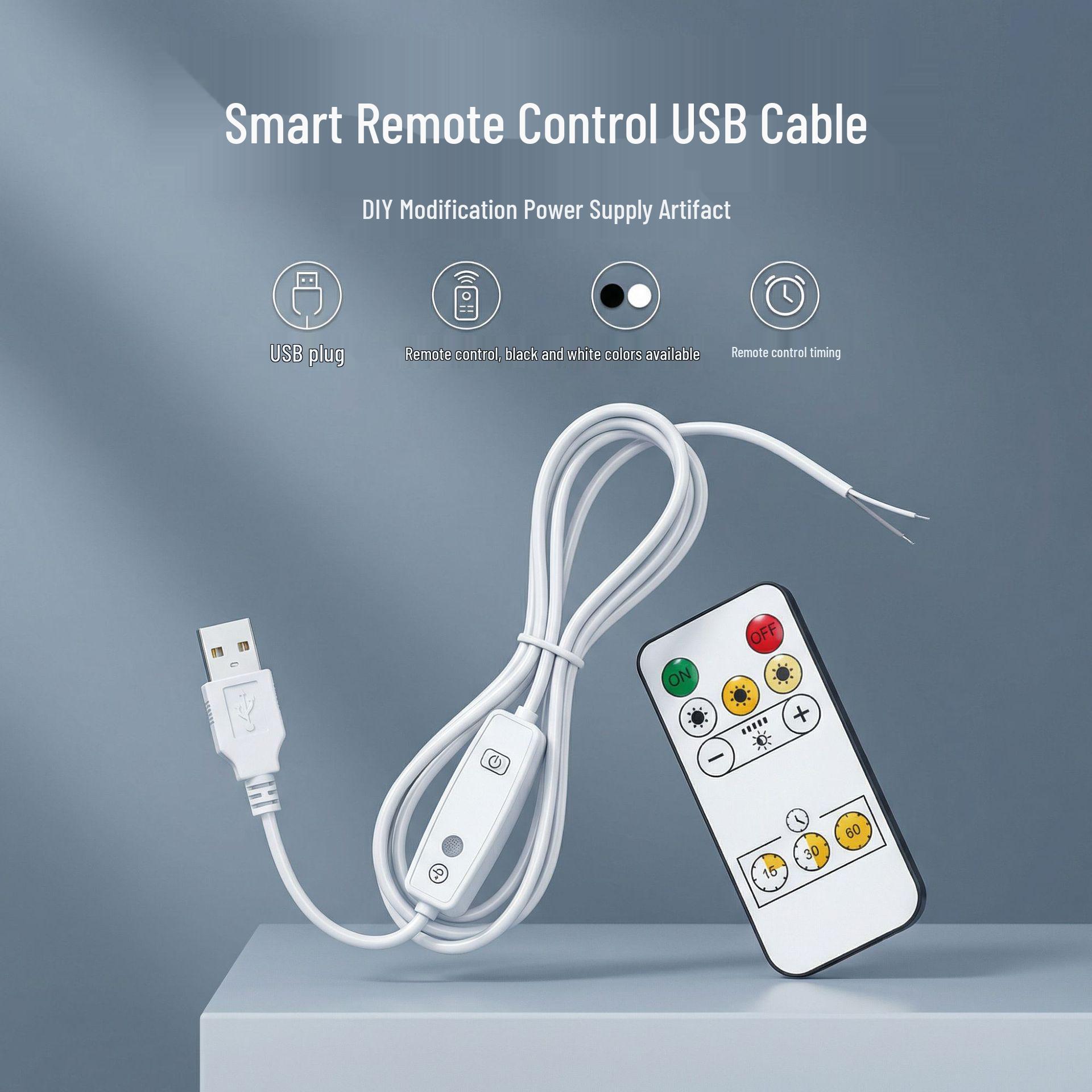 USB Wireless LED Strip Infrared Dimmer Remote Power Cord (5V) 1.5m Remote Dimming Switch Cord Black
USB Wireless LED Strip Infrared Dimmer Remote Power Cord (5V) 1.5m Remote Dimming Switch Cord Black