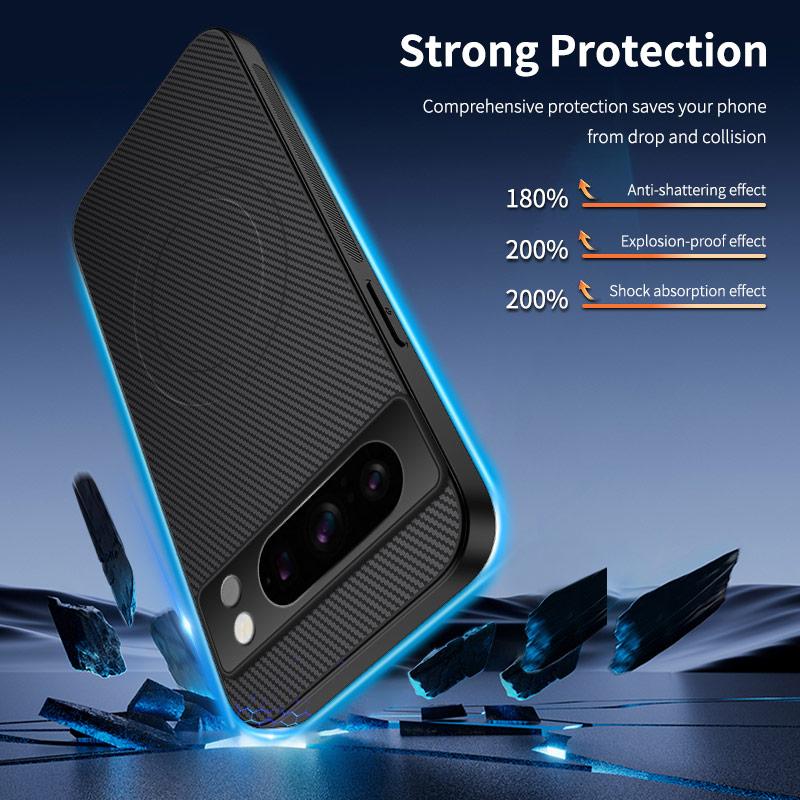For Google Pixel 8 Pro Case Compatible with MagSafe WANLONFENG TQ Series Carbon Fiber Texture PC TPU Phone Cover Purple
For Google Pixel 8 Pro Case Compatible with MagSafe WANLONFENG TQ Series Carbon Fiber Texture PC TPU Phone Cover Purple