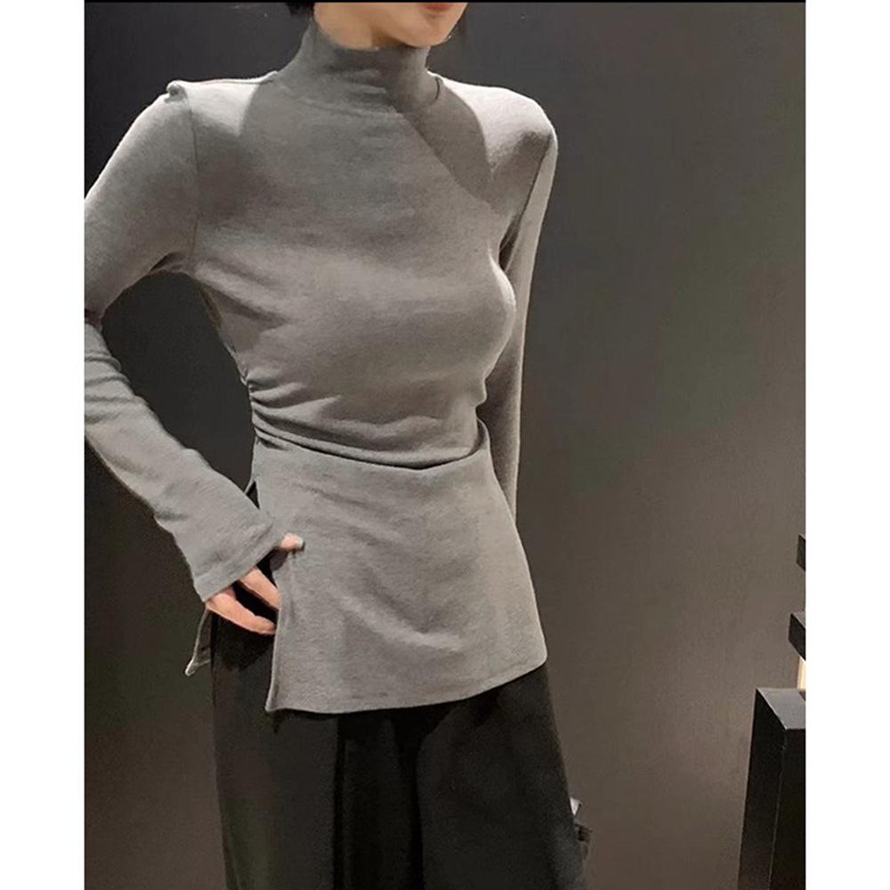 Women s Warm Slim-fit Half-High Collar Base Layer Top with Slit Long Sleeves for Autumn and Winter Medium серый
Women s Warm Slim-fit Half-High Collar Base Layer Top with Slit Long Sleeves for Autumn and Winter Medium серый