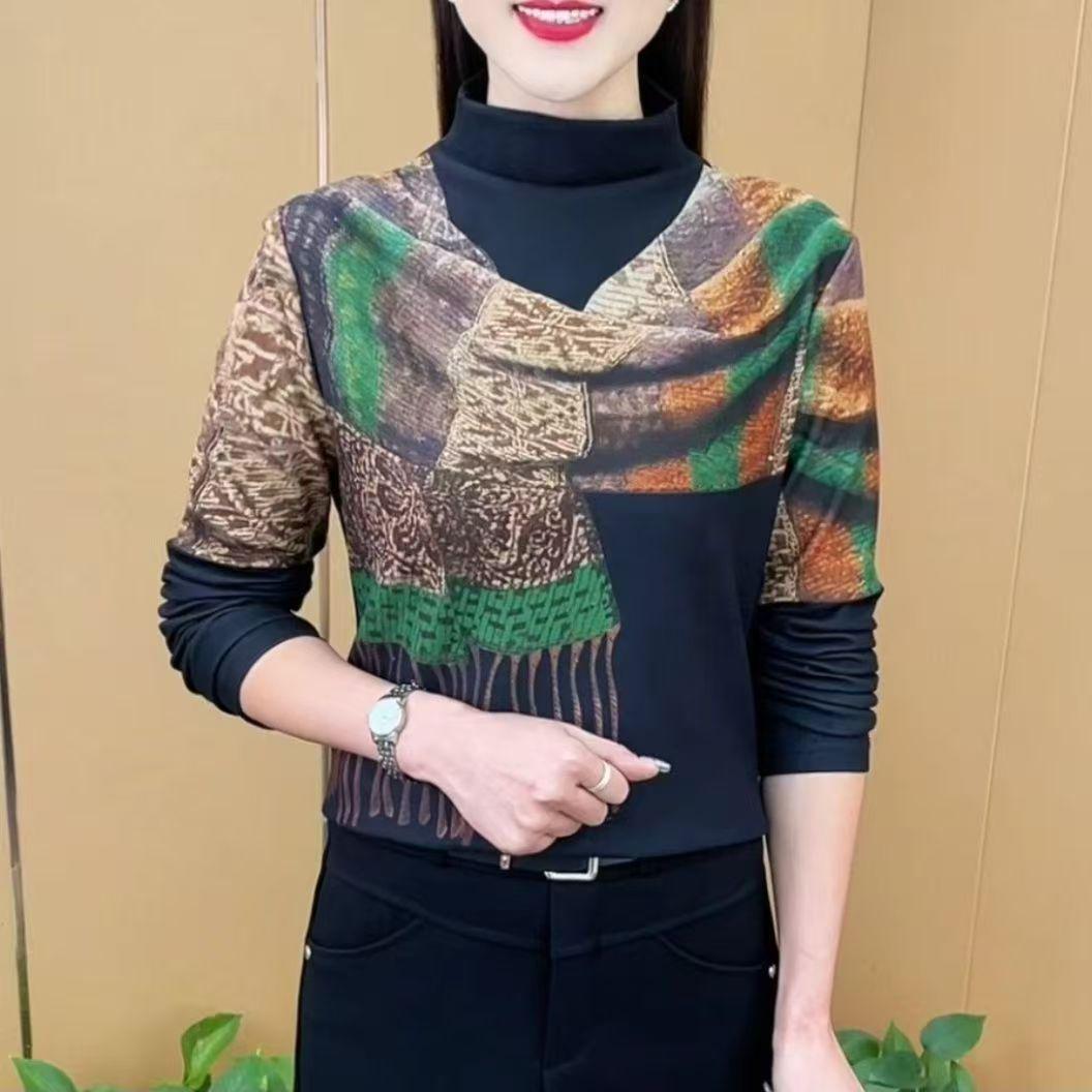 Elegant Tummy-Covering Long-Sleeve Two-Piece Look Top for Middle-Aged and Elderly Mothers 2XL
Elegant Tummy-Covering Long-Sleeve Two-Piece Look Top for Middle-Aged and Elderly Mothers 2XL