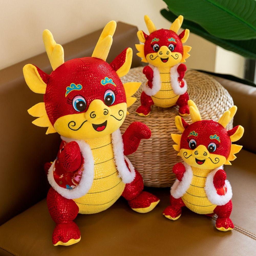 Plush Dragon Year Doll Pendant Soft Dragon Zodiac Plush Toy Tang Suit Vest Dragon Mascot Home
Plush Dragon Year Doll Pendant Soft Dragon Zodiac Plush Toy Tang Suit Vest Dragon Mascot Home