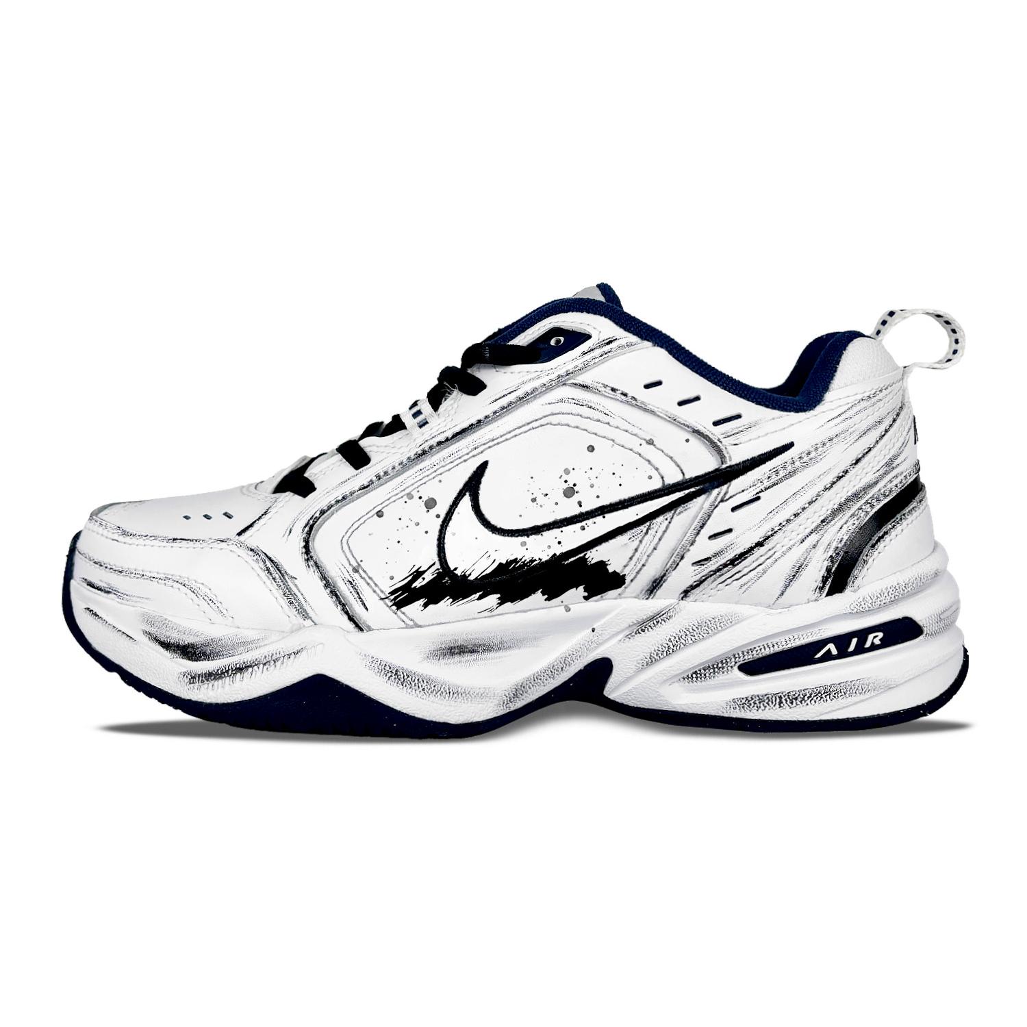 Nike Air Monarch 4 Lightweight Abrasion Resistant Low top Chunky Sneakers Unisex Black White 415445-102(Team298-) 42
Nike Air Monarch 4 Lightweight Abrasion Resistant Low top Chunky Sneakers Unisex Black White 415445-102(Team298-) 42
