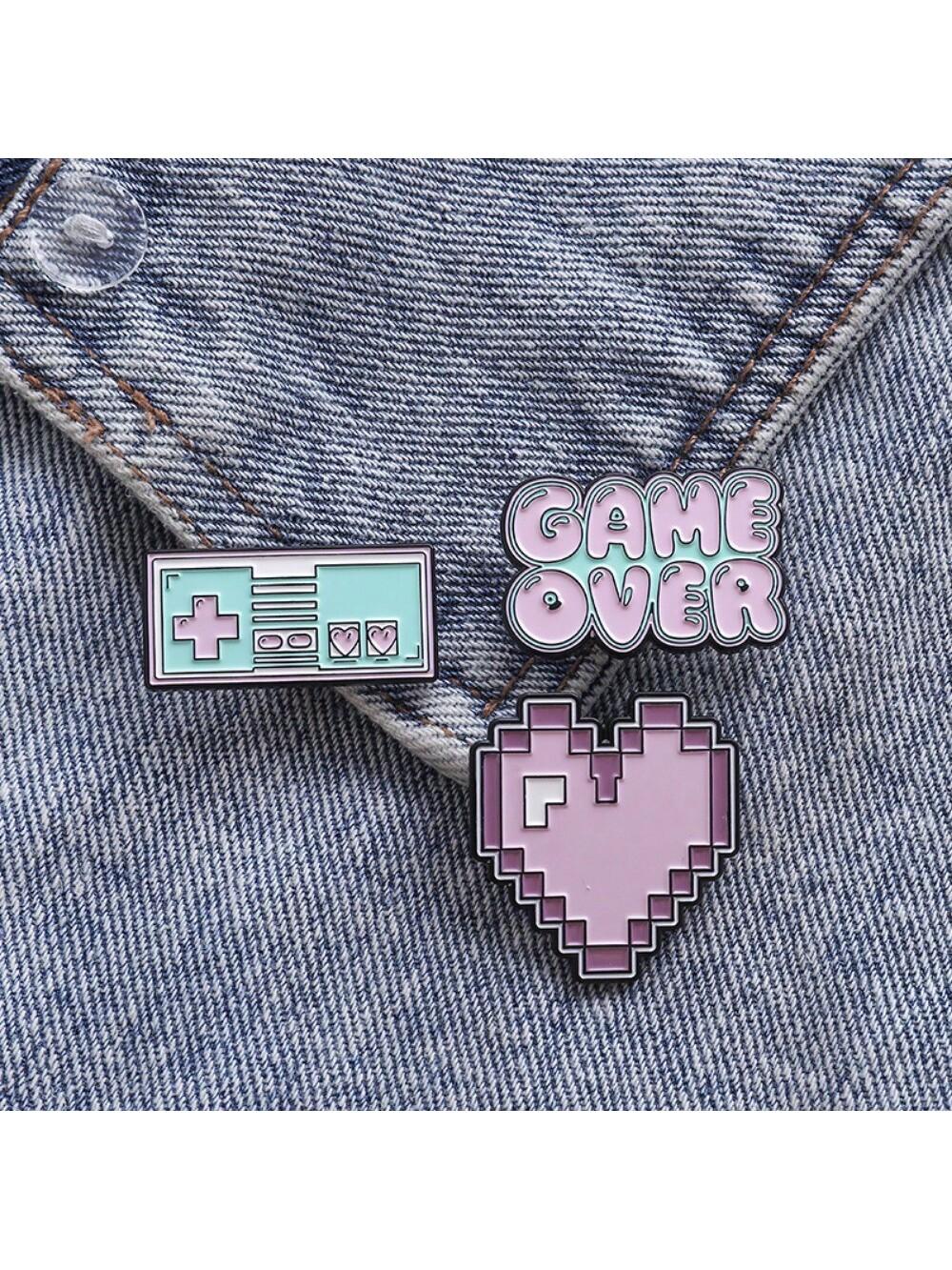 3 children s creative pixel love game cards, pink series brooches, daily matching clothes, bags, accessories, metal badges
3 children s creative pixel love game cards, pink series brooches, daily matching clothes, bags, accessories, metal badges