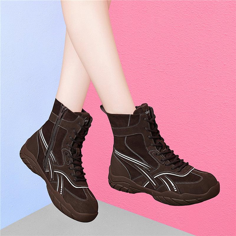 thick-soled Martin boots autumn and winter women s fashion heightening moral training leisure sports high-top velvet cotton shoes short boots 37
thick-soled Martin boots autumn and winter women s fashion heightening moral training leisure sports high-top velvet cotton shoes short boots 37