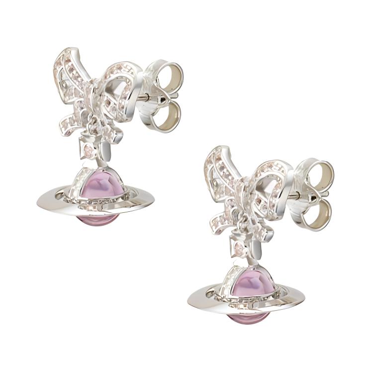 Vivienne Westwood Octavie Orb Pink Crystal Bow Pink Transparent Ball Saturn Pendant Earrings Women earrings Silver 50577022901O Basic Packaging-Dust Bag+Box
Vivienne Westwood Octavie Orb Pink Crystal Bow Pink Transparent Ball Saturn Pendant Earrings Women earrings Silver 50577022901O Basic Packaging-Dust Bag+Box