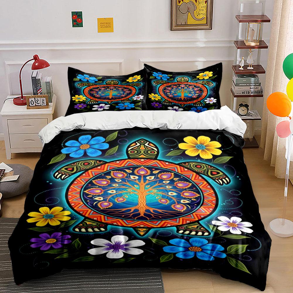 Colorful turtle and flowers. Bedding sets Duvet cover sets Duvet covers Pillowcases(1 * Duvet Cover 2 * Pillowcases, without duvet insert) 135x200cm
Colorful turtle and flowers. Bedding sets Duvet cover sets Duvet covers Pillowcases(1 * Duvet Cover 2 * Pillowcases, without duvet insert) 135x200cm