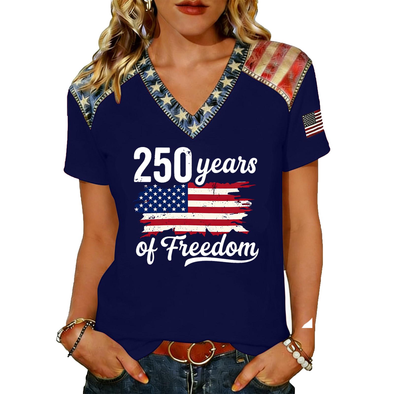 Women V Neck Short Sleeve Pullover T Shirt Top with Flag Print Loose Fit Casual Comfortable Lightweight Design for Daily Wear S синий
Women V Neck Short Sleeve Pullover T Shirt Top with Flag Print Loose Fit Casual Comfortable Lightweight Design for Daily Wear S синий