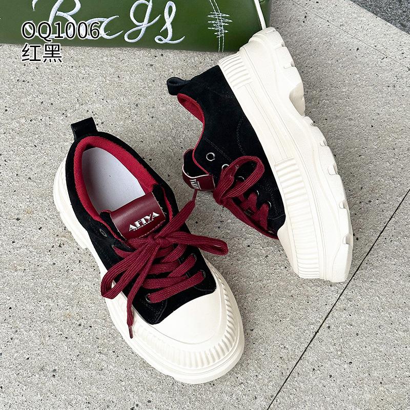 Frosted leather thick baseplate shoes, high and thin ins tide casual shoes in spring and autumn 34
Frosted leather thick baseplate shoes, high and thin ins tide casual shoes in spring and autumn 34