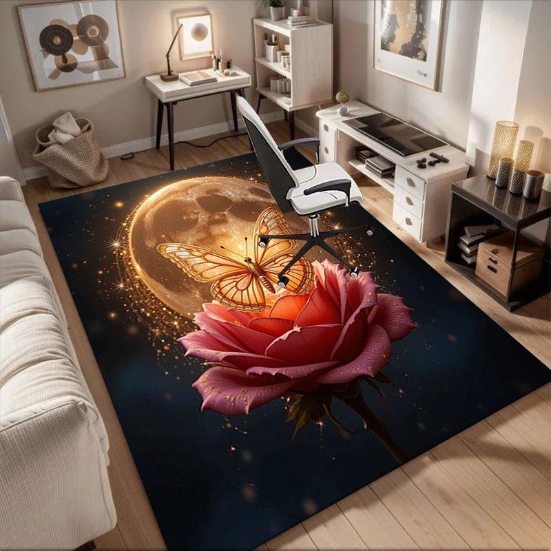 Enchanted Moonlit Rose Butterfly Wall Art Print Office Mat Home Decor Office Desk Chair Carpet for office ph70 60cm by 90cm
Enchanted Moonlit Rose Butterfly Wall Art Print Office Mat Home Decor Office Desk Chair Carpet for office ph70 60cm by 90cm