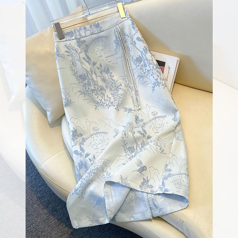 Vintage Chinese Floral Embroidery Satin Pencil Skirt Women Elegant High Waist A Line Midi Autumn M светло-синий
Vintage Chinese Floral Embroidery Satin Pencil Skirt Women Elegant High Waist A Line Midi Autumn M светло-синий