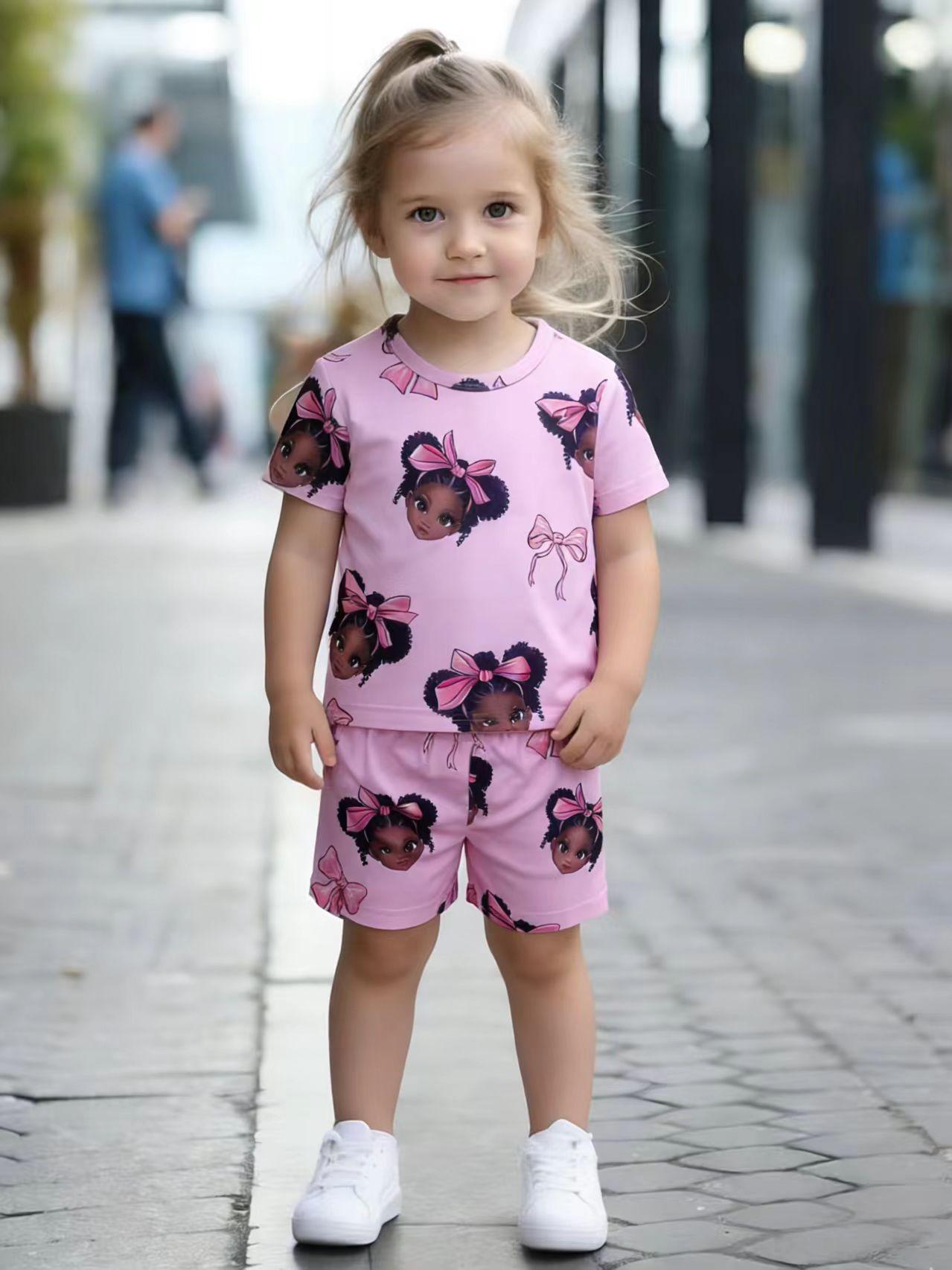 Toddler Girls Cute Girl & Bow Print 2-Piece Outfit, Summer Pink Casual Clothes for Kids, Perfect for Playwear & Outdoor 1-2Y розовый
Toddler Girls Cute Girl & Bow Print 2-Piece Outfit, Summer Pink Casual Clothes for Kids, Perfect for Playwear & Outdoor 1-2Y розовый