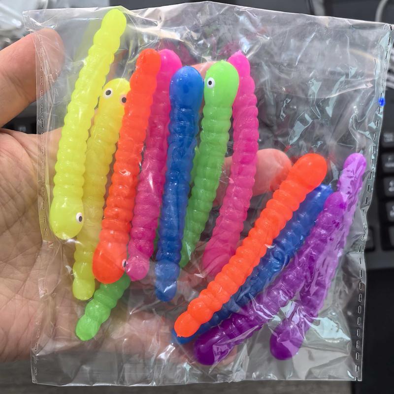 12PCS Colorful Stretchy Strings Sensory Fidget Worm Toys ADHD Autism Relieve Stress Party Favors Gifts for Kids Boys Girls
12PCS Colorful Stretchy Strings Sensory Fidget Worm Toys ADHD Autism Relieve Stress Party Favors Gifts for Kids Boys Girls