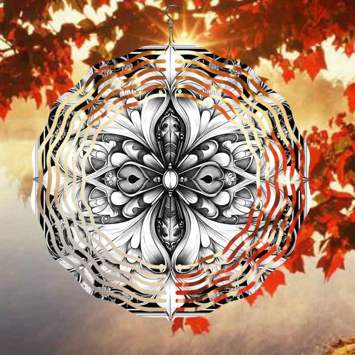 Handcrafted Black & White Metal Wind Spinner - Intricate Floral Design, Dual-Direction Spinning Garden Chime | No Power Needed 01A
Handcrafted Black & White Metal Wind Spinner - Intricate Floral Design, Dual-Direction Spinning Garden Chime | No Power Needed 01A