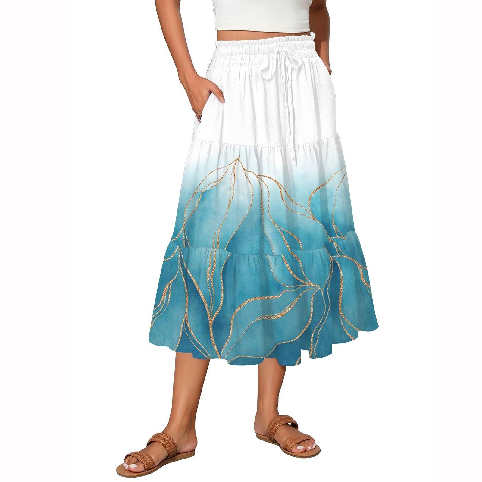 Женские струящиеся расклешенные юбки-макси с оборками и эластичным поясом, элегантные многослойные длинные юбки в стиле бохо XXL
Женские струящиеся расклешенные юбки-макси с оборками и эластичным поясом, элегантные многослойные длинные юбки в стиле бохо XXL