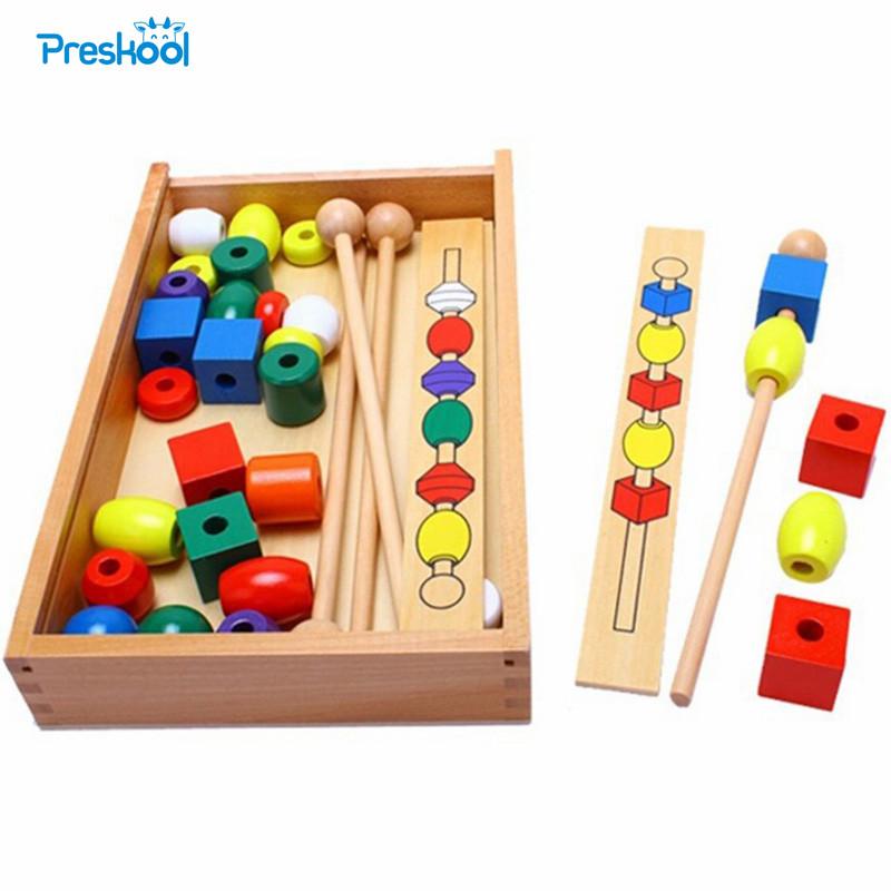 Montessori Bead Sequencing Set Block Toys Classic Toy
Montessori Bead Sequencing Set Block Toys Classic Toy