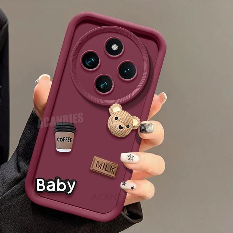 Redmi14c Cute 3D Bear Coffee Liquid Silicone Case On For Xiaomi Redmi 14c Mi Poco C75 Shockproof Cartoon Soft Cover Pococ75 For POCO C75
Redmi14c Cute 3D Bear Coffee Liquid Silicone Case On For Xiaomi Redmi 14c Mi Poco C75 Shockproof Cartoon Soft Cover Pococ75 For POCO C75