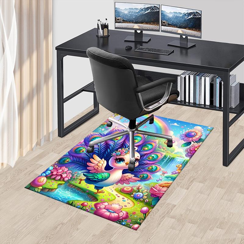 1pc Anime Peacock Chair Mat - Fantasy Rainbow Garden Office Rug, Festival Gift for Home Decor, Suitable for All Seasons.H034 60cm by 90cm
1pc Anime Peacock Chair Mat - Fantasy Rainbow Garden Office Rug, Festival Gift for Home Decor, Suitable for All Seasons.H034 60cm by 90cm