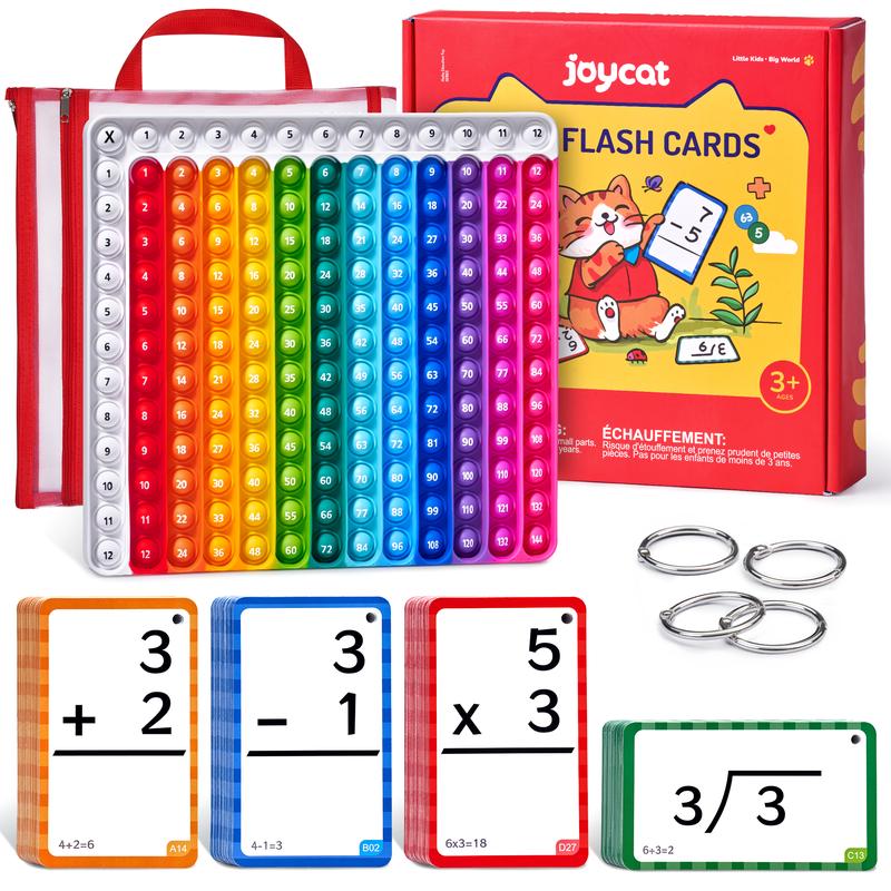 JoyCat Math Fidget Toy, Math Game with Addition, Subtraction, Multiplication, Division Flash Cards or Time Table, Math Flash Cards + Pop Fidget Multiplication Time Table
JoyCat Math Fidget Toy, Math Game with Addition, Subtraction, Multiplication, Division Flash Cards or Time Table, Math Flash Cards + Pop Fidget Multiplication Time Table