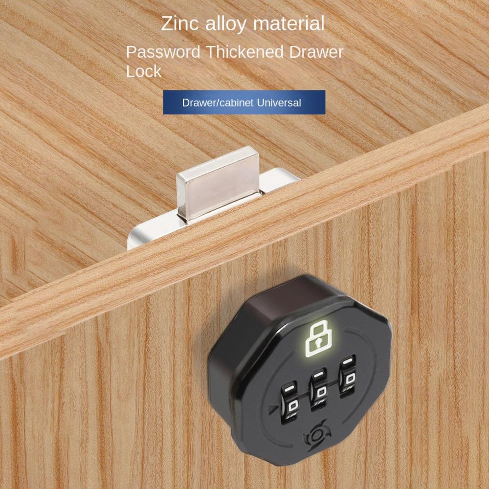 3 Digital Code Drawer Combination Lock Luminous Wardrobe Code Lock New Password Locker Cabinet silver-Style 1
3 Digital Code Drawer Combination Lock Luminous Wardrobe Code Lock New Password Locker Cabinet silver-Style 1