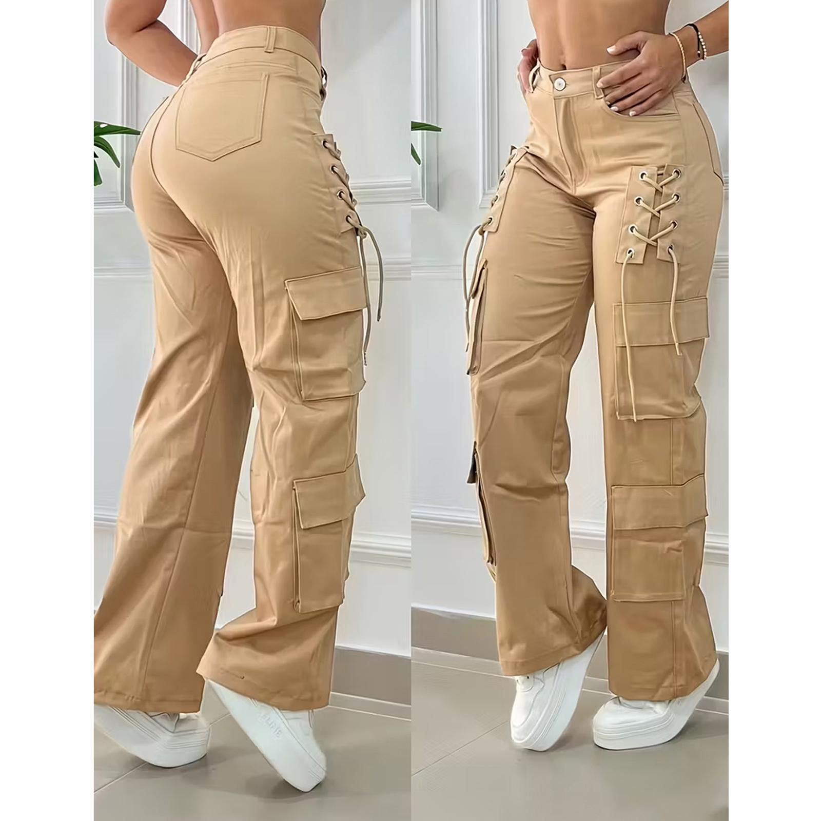 Ladies Fashionable Color Straight Leg Pants With High Waist Pockets Casual Pants XL хакі
Ladies Fashionable Color Straight Leg Pants With High Waist Pockets Casual Pants XL хакі