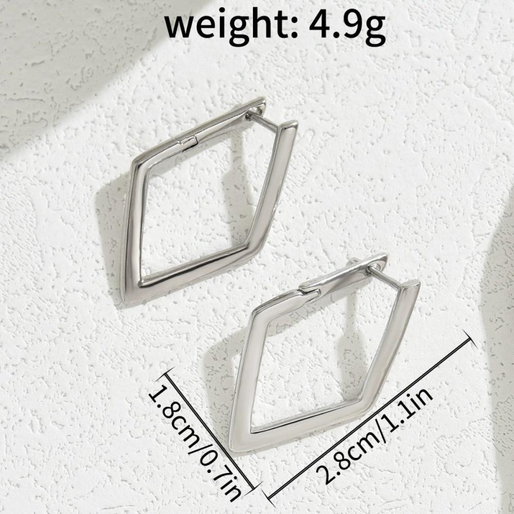 New Simple Rhombus Metal Style Earrings For Women Fashionable Personalized Daily Accessory Party Jewelry Birthday Gifts
New Simple Rhombus Metal Style Earrings For Women Fashionable Personalized Daily Accessory Party Jewelry Birthday Gifts