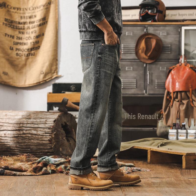 Jieraynuo Men s American Retro Loose Straight-Leg Jeans 31
Jieraynuo Men s American Retro Loose Straight-Leg Jeans 31