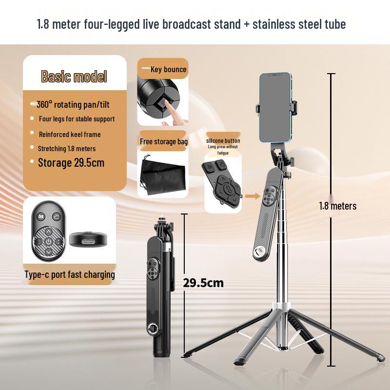P515TK 1.8m Selfie Stick & Overhead Mount with Fill Light
P515TK 1.8m Selfie Stick & Overhead Mount with Fill Light