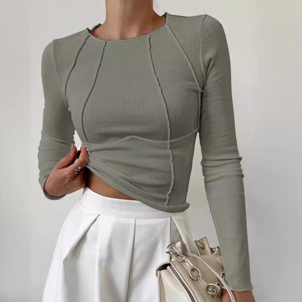 Solid Color Split Bust Long Sleeve Crew Neck Women s Top, European and American Style Double Extra Large
Solid Color Split Bust Long Sleeve Crew Neck Women s Top, European and American Style Double Extra Large