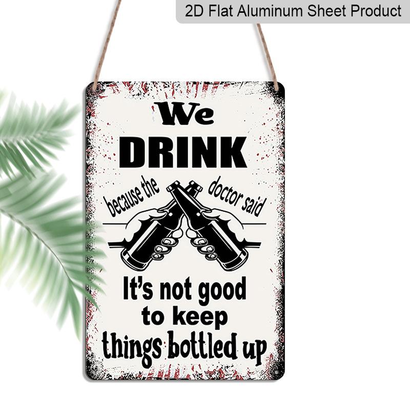 2D Flat, 1pc We Drink Because The Doctor Said Aluminium Metal Wall Decor Sign - 8 x12 Funny Beer Decor, Clinking Beer Bottles Wall Art, Perfect 20*30cm
2D Flat, 1pc We Drink Because The Doctor Said Aluminium Metal Wall Decor Sign - 8 x12 Funny Beer Decor, Clinking Beer Bottles Wall Art, Perfect 20*30cm