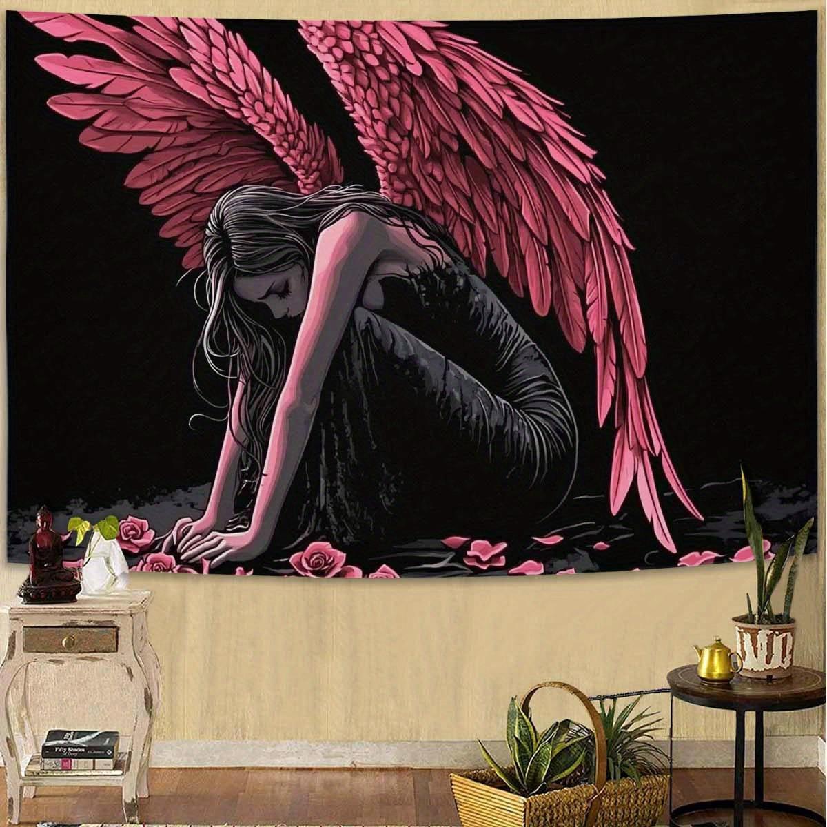 Vibrant Pink Wings Roses Peach Light Beige Tapestry Wall Hanging Durable Fabric Easy to Hang Lightweight Home Decor for Li 74x94cm(29x37in)
Vibrant Pink Wings Roses Peach Light Beige Tapestry Wall Hanging Durable Fabric Easy to Hang Lightweight Home Decor for Li 74x94cm(29x37in)