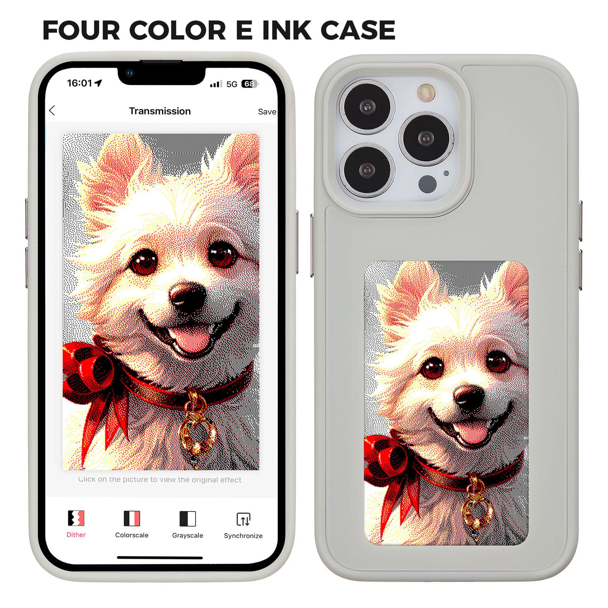 INKZONE Чехол для iPhone 13 Pro Max PC+TPU 4-цветный E Ink чехол Чехол для телефона DIY Изображения Передача NFC Grey
INKZONE Чехол для iPhone 13 Pro Max PC+TPU 4-цветный E Ink чехол Чехол для телефона DIY Изображения Передача NFC Grey