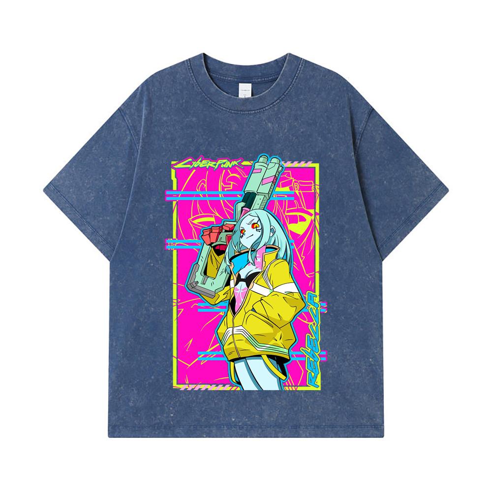 275 GSM Washed T-shirts 100% Cotton Cyberpunk Edgerunners V6 Rebecca Print Unisex Heavy Cotton T Shirt 2XL королівський синій колір
275 GSM Washed T-shirts 100% Cotton Cyberpunk Edgerunners V6 Rebecca Print Unisex Heavy Cotton T Shirt 2XL королівський синій колір